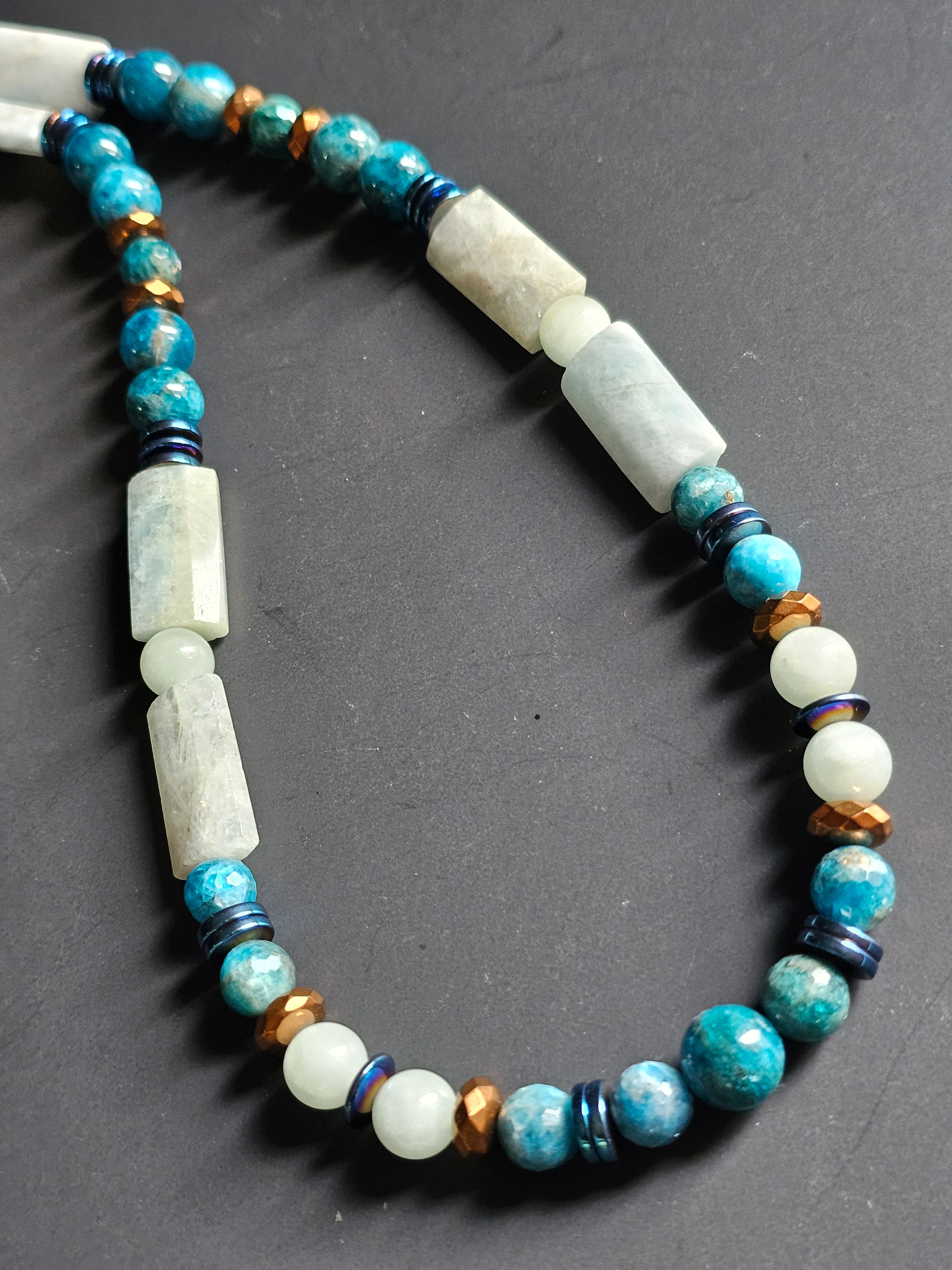 Blue Apatite ft. Aquamarine & Blue Hematite