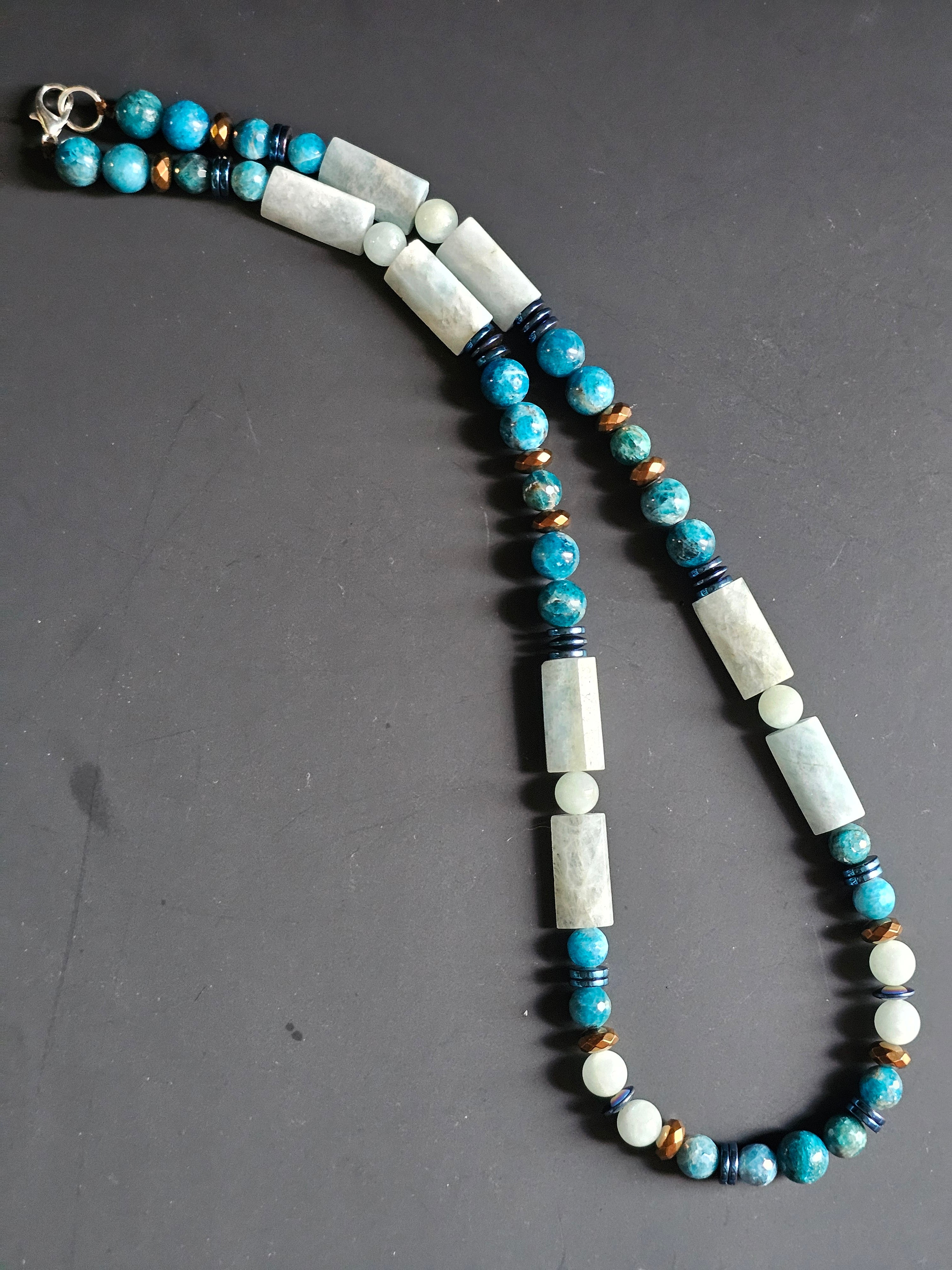 Blue Apatite ft. Aquamarine & Blue Hematite