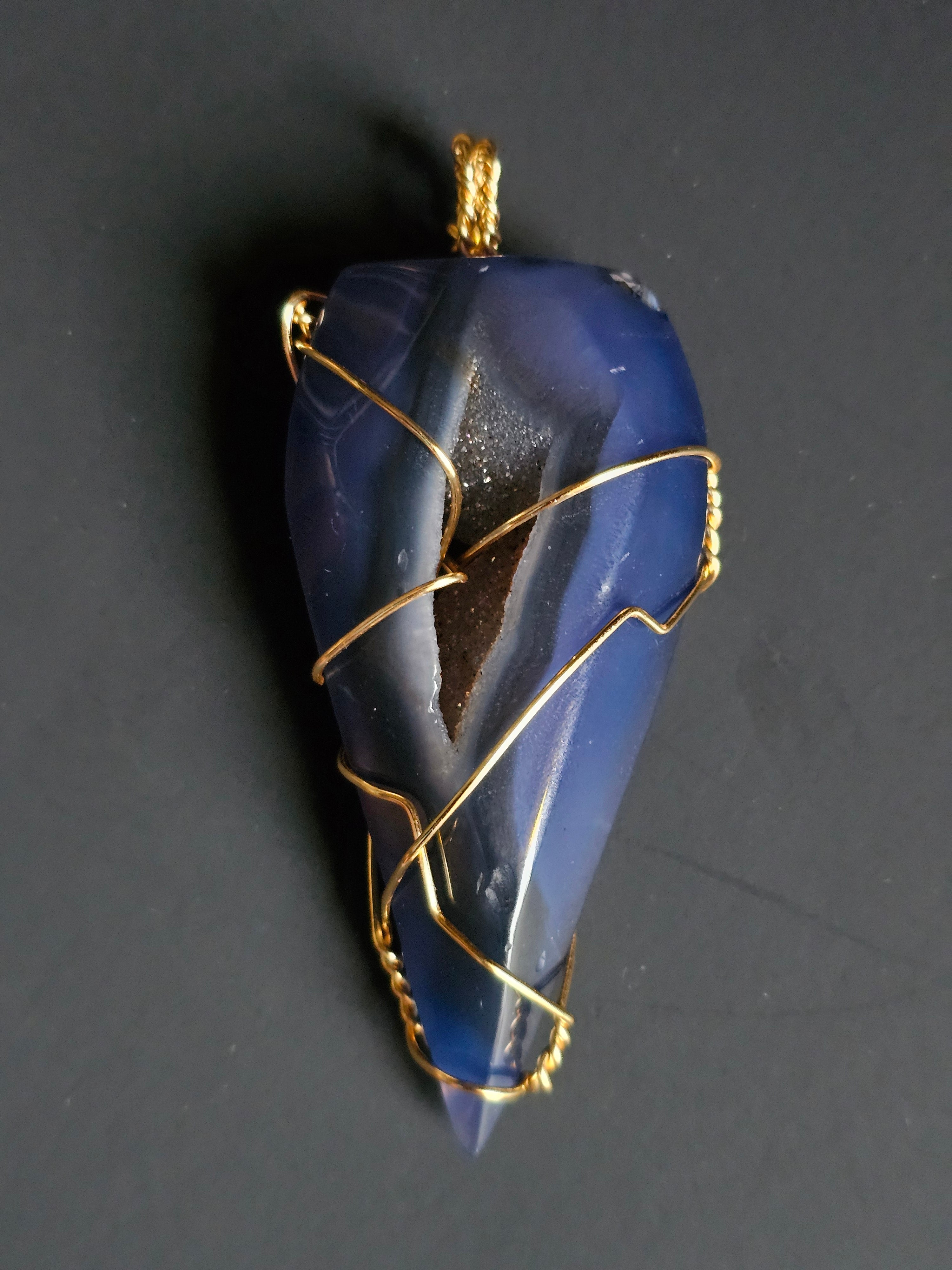 Blue Druzy Agate