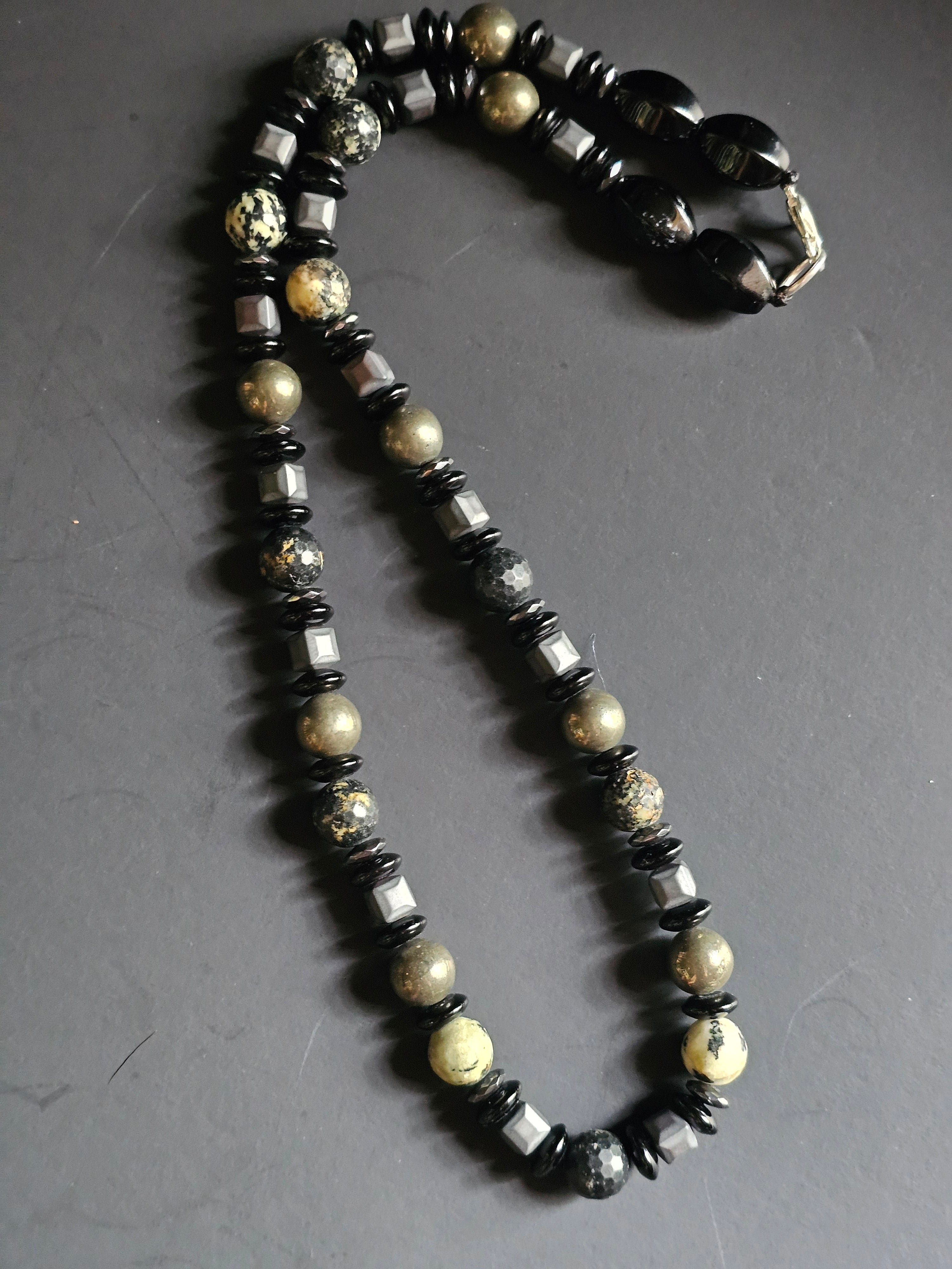 Jasper & Pyrite ft. Silver Hematite Cubes & Onyx