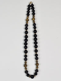 All Black Onyx & Druzy With Goldtone Hematite Spacers