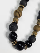 All Black Onyx & Druzy With Goldtone Hematite Spacers