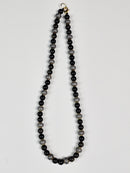 All Black Obsidian & Druzy With Goldtone/Silvertone Hematite Spacers