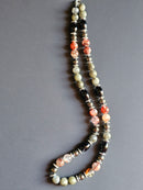 Labradorite & Black Agate ft. Red Rutilated Quartz and Striped Hematite
