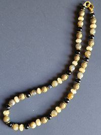 Black Tourmaline, Citrine, Labradorite & Gold Druzy