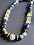 Citrine, Eagles Eye, & Lapis ft. Gold/Gunmetal Tone Hematite