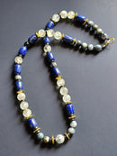 Citrine, Eagles Eye, & Lapis ft. Gold/Gunmetal Tone Hematite