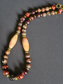 Garnet, Red Tigers Eye, & Brown Sea Sediment ft. Fossilized Coral & Gold Hematite