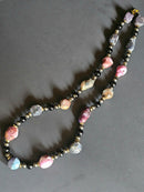 Multi-colored Rough Cut Agate ft. Striped Hematite & Obsidian