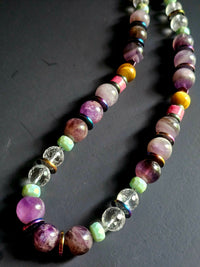 Amethyst & Clear Quartz ft. Strawberry Quartz & Golden Tigers Eye