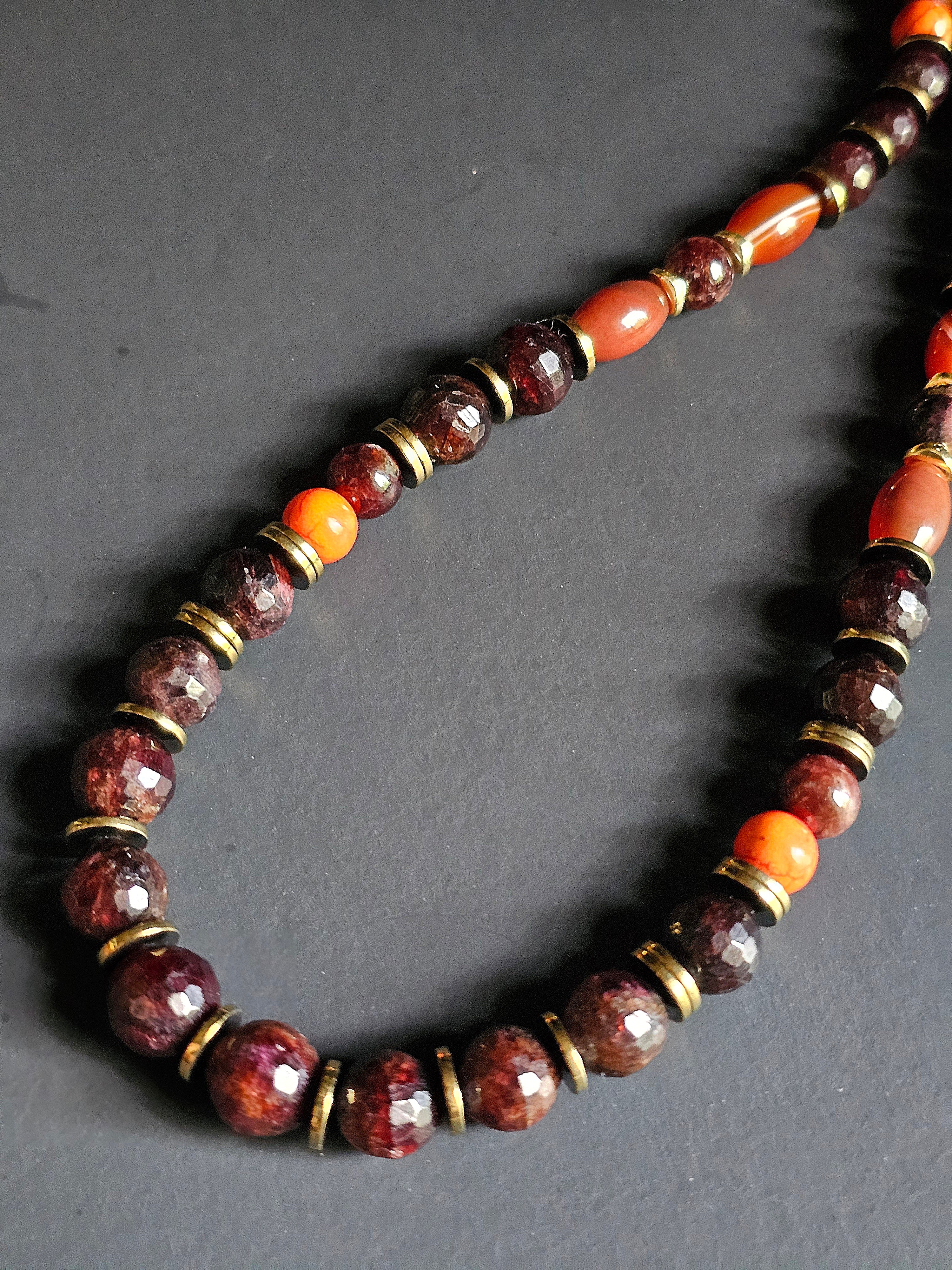 Garnet ft. Carnelian & Orange Howlite