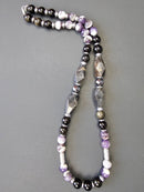 Obsidian, Chevron Amethyst, Jasper ft. Hematite