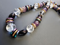 Clear Quartz, Faceted Onyx, Dream Amethyst ft. Iridescent Hematite