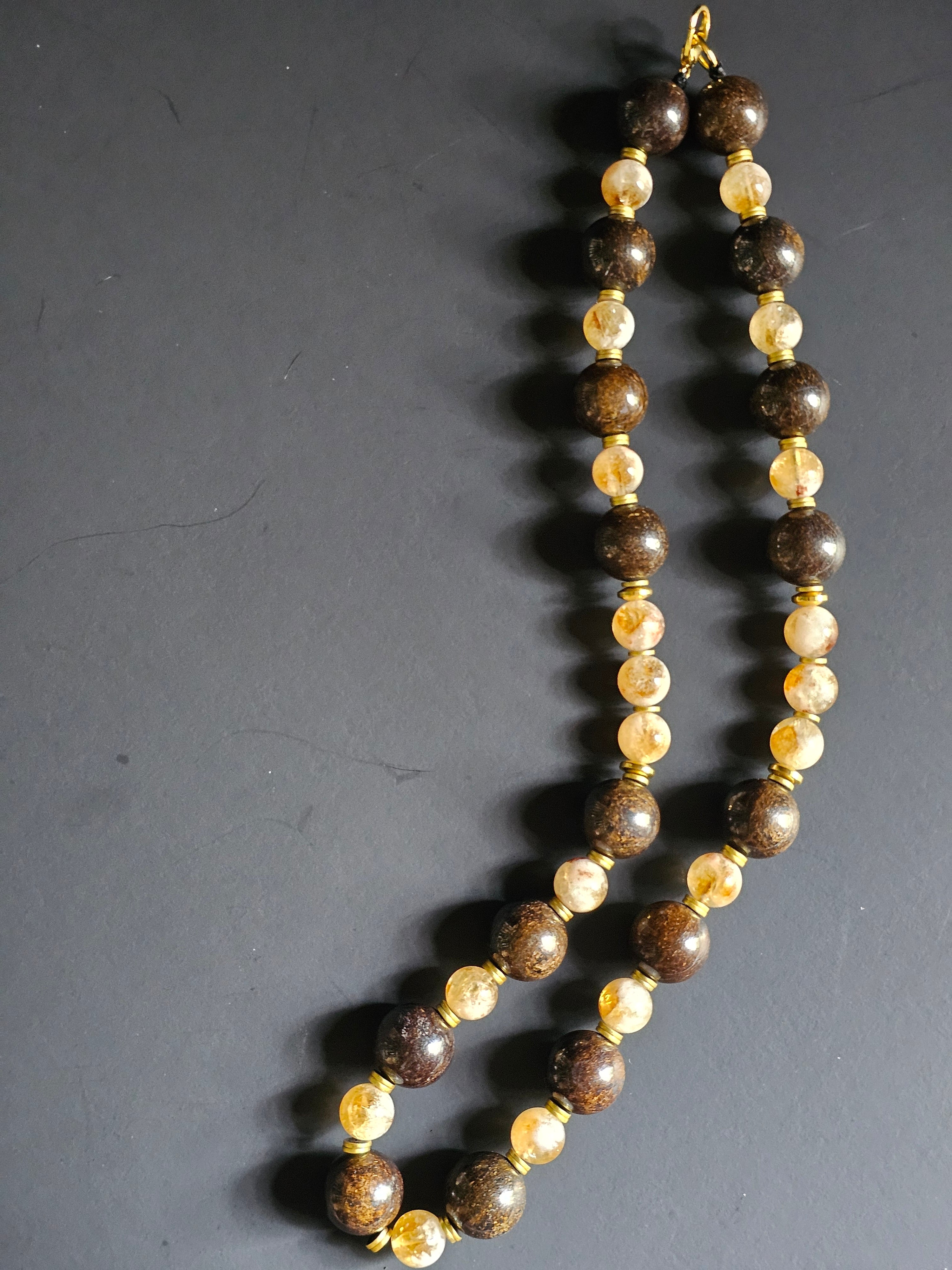 Bronzite & Citrine ft. Gold Hematite