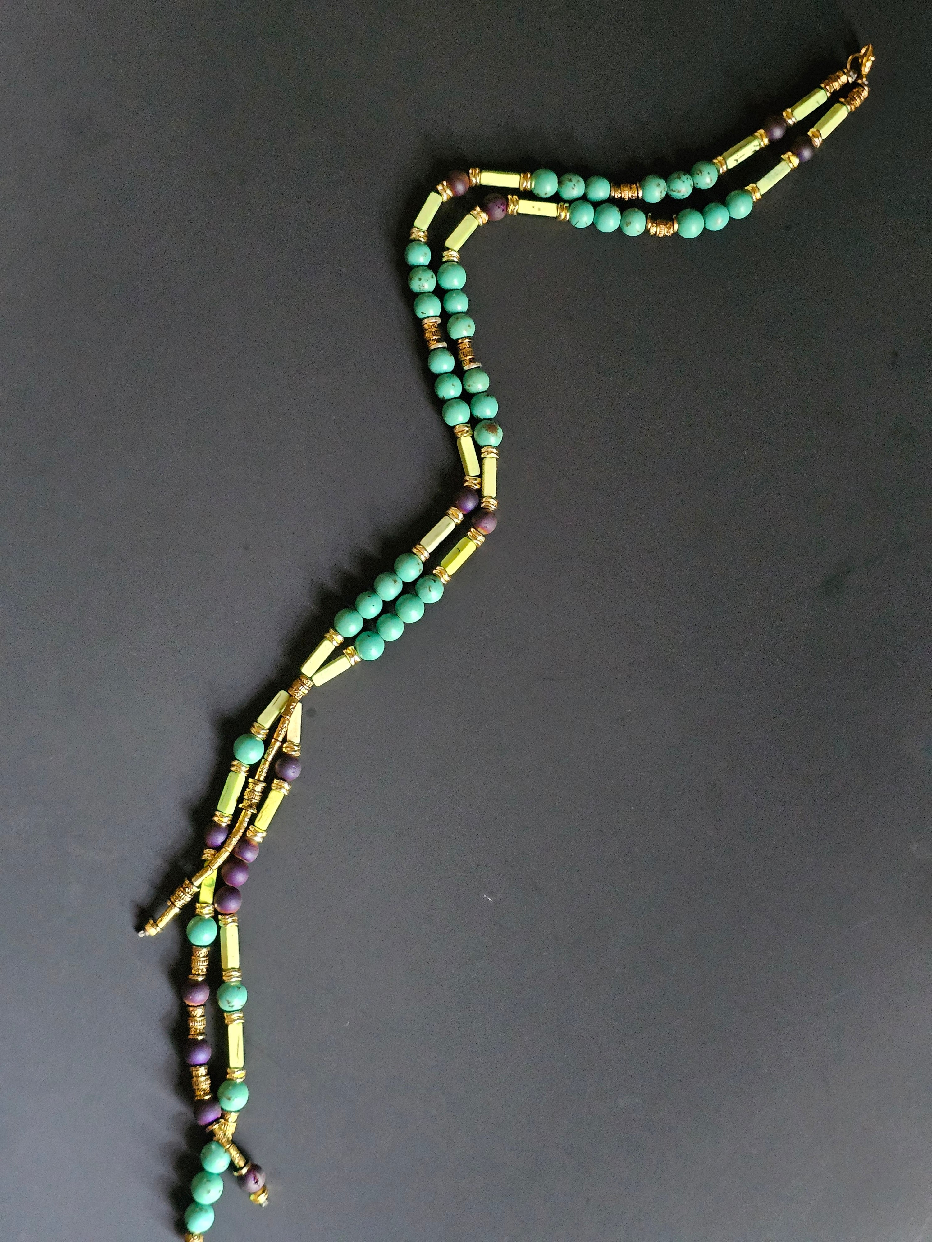 Ethereal Collection - Green & Teal Jaspers ft. Purple Druzy & Gold Hematite