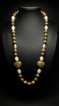 The Unakite Heart Turquoise
