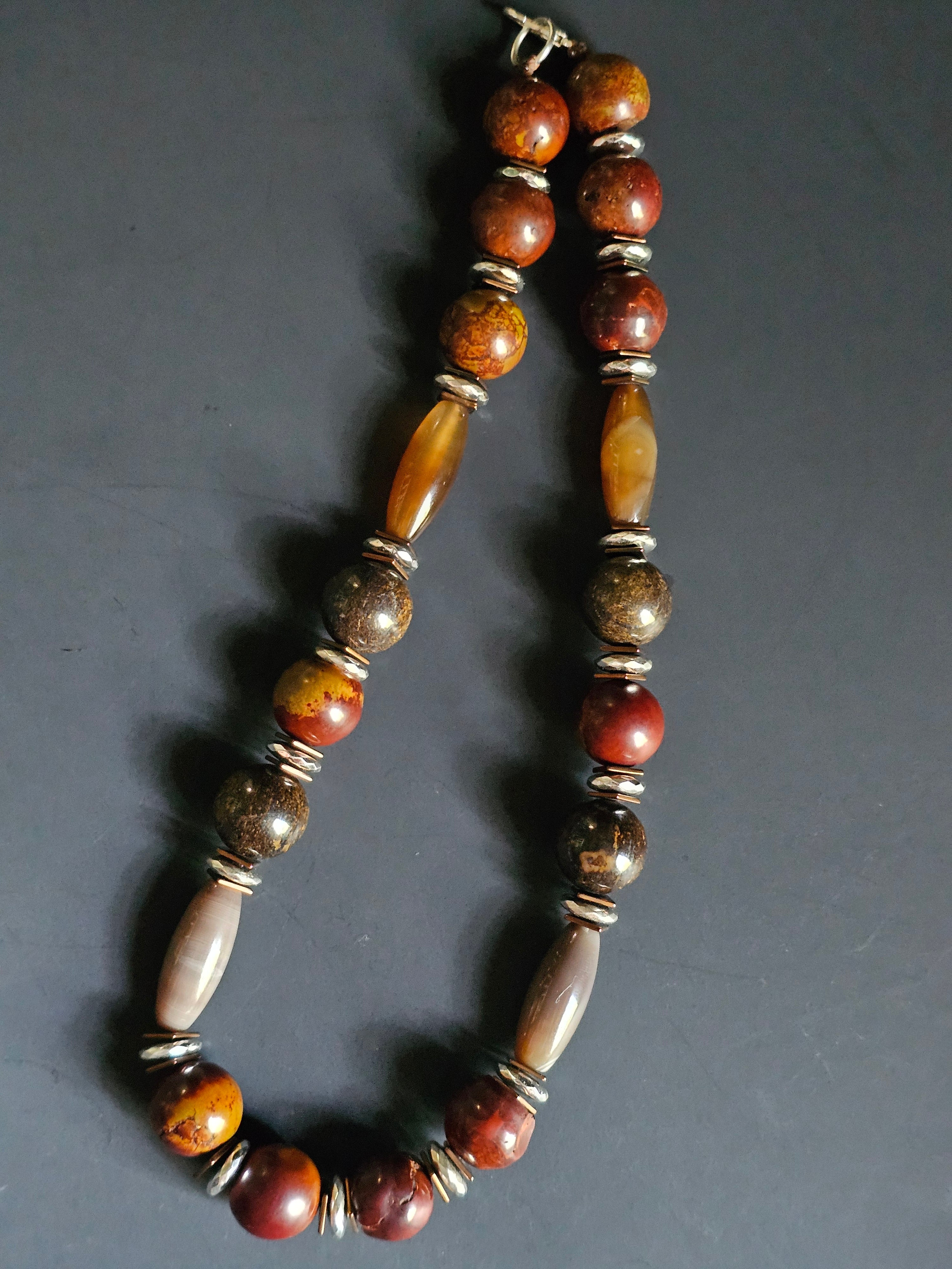 Mini Goliath Collection: Jasper & Bronzite ft. Banded Agate & Silver Hematite