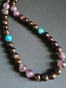 Faceted Garnet ft. Amethyst & Blue Apatite