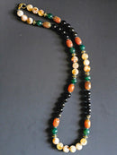 Citrine & Obsidian ft. Mexican Agate & Green Jade