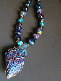 Galaxy Tigers Eye ft. Blue Apatite & Iridescent Iron Ore Tourmaline