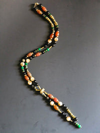 Ethereal Collection: Obsidian & Citrine ft. Mexican Fire Agate & Green Jade