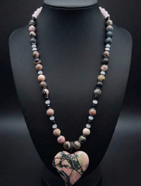 The Valiant Rhodonite Heart