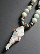 Aquamarine ft. Iridescent Druzy & Druzy Pendant