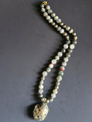 Bloodstone ft. Labradorite, Pyrite, & Copper-wrapped Pyrite Pendant