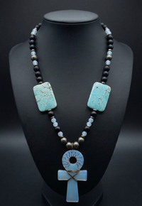 The Opalite Pyrite Ankh